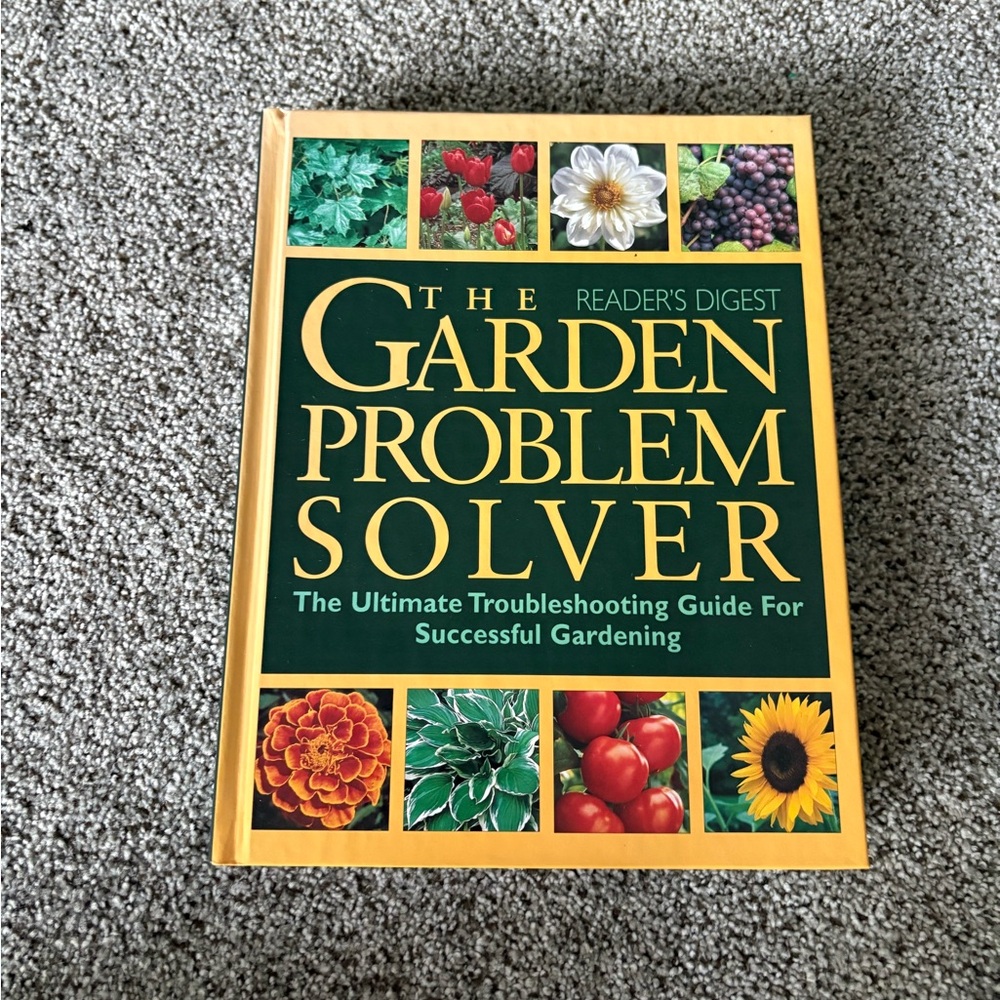 1999 Reader's Digest Garden Problem Solver Coffee Table Book - Green and Yellow